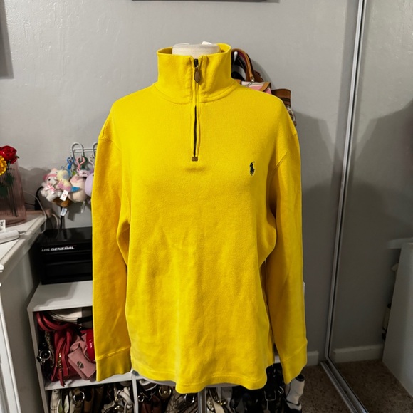 Vintage Polo Ralph Lauren Yellow Half-Zip Sweater